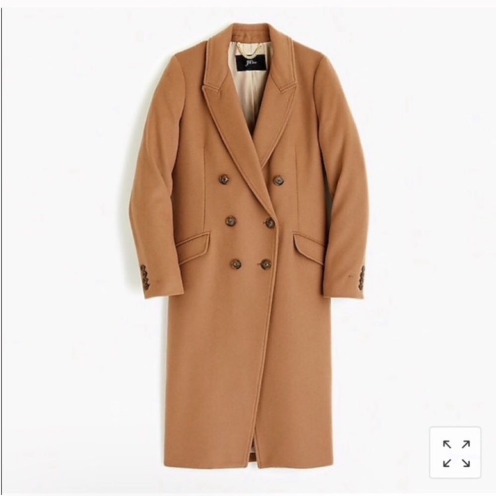 $398 J.Crew DOUBLE-BREASTED TOPCOAT IN
WOOL CASHMERE Black - Picture 14 of 15
